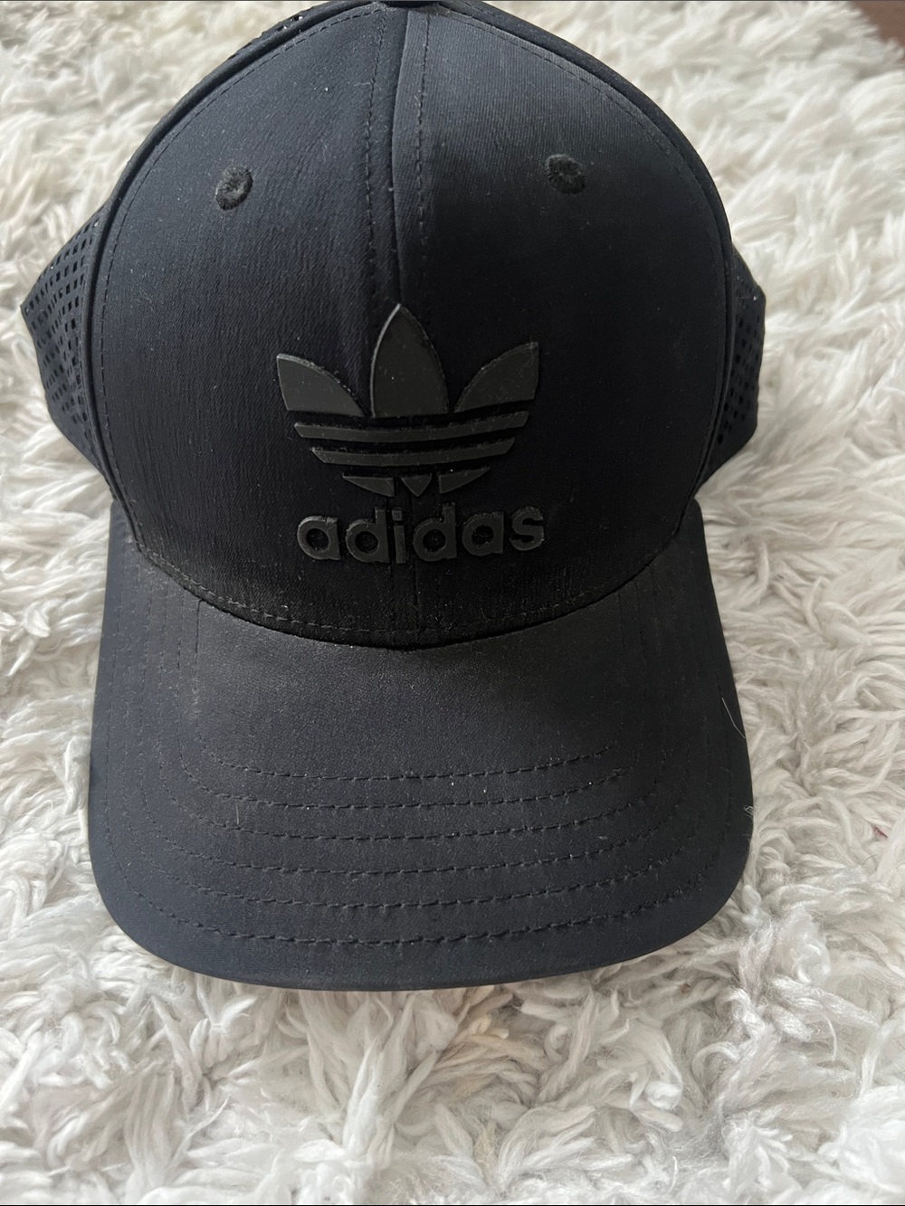 adidas Black Trefoil Trucker Cap